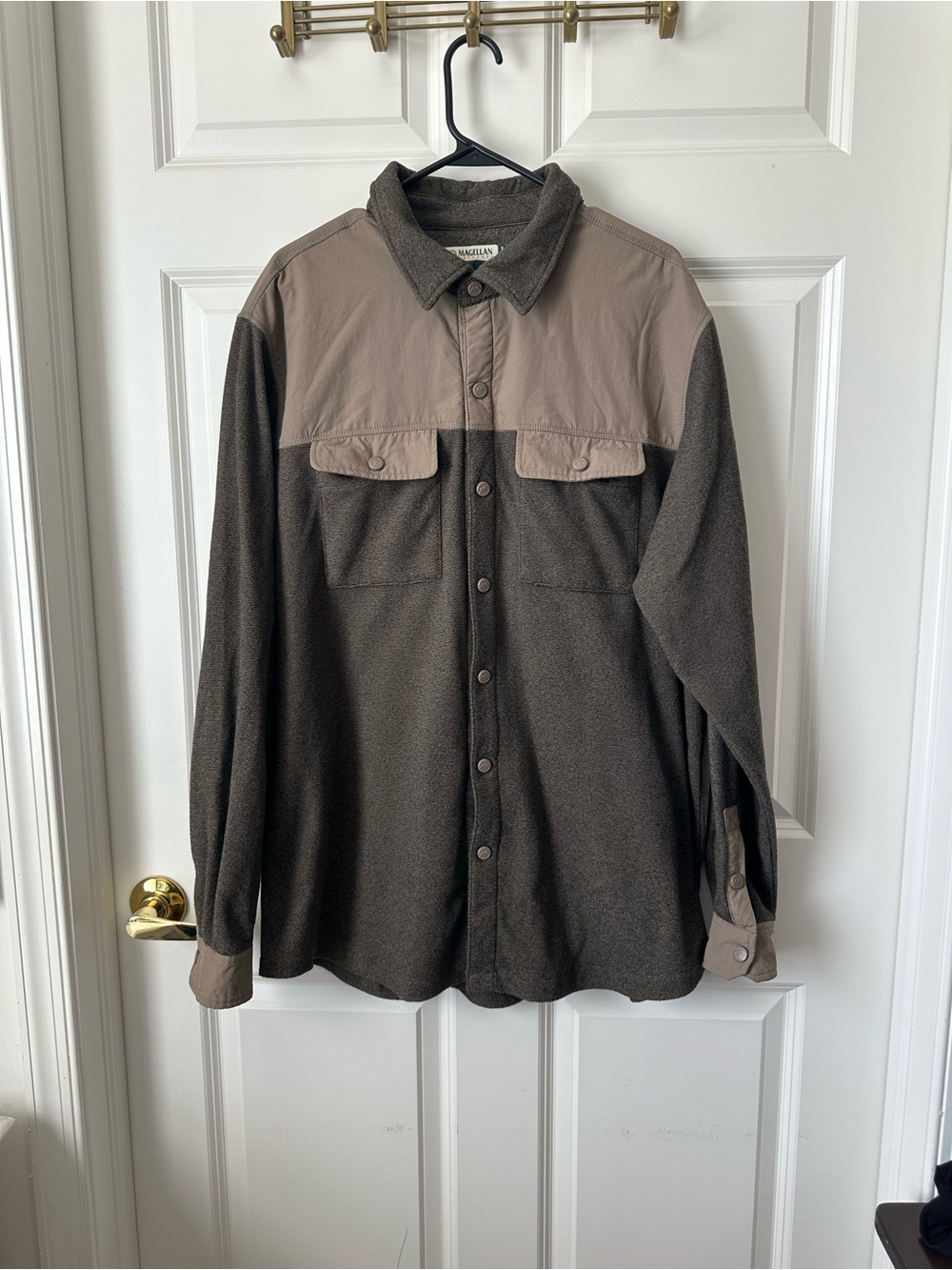 Magellan Woodlake Shacket Jacket Mens XL Long Sleeve Snap Button